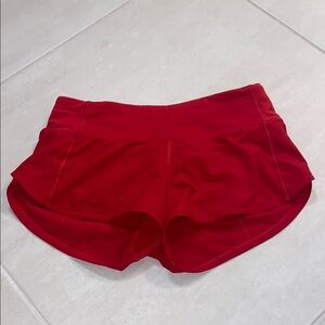 Women's Red Athletic Shorts